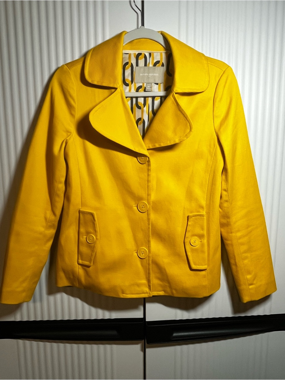 Banana Republic Yellow Peacoat Jacket